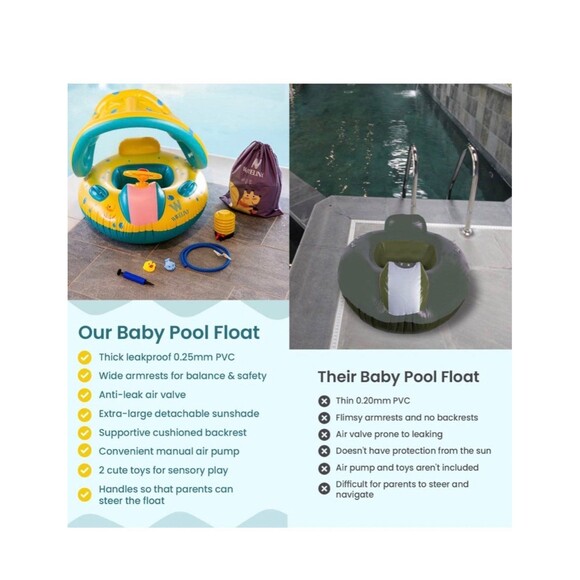 Baby Pool Float with Canopy - Picture 2 of 8